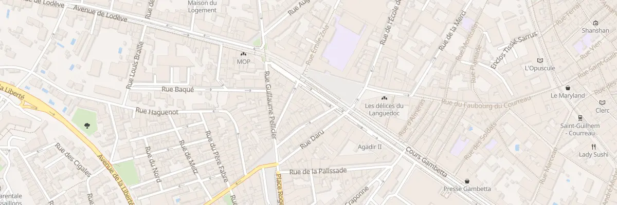 Plan du 53 Crs Gambetta à Montpellier