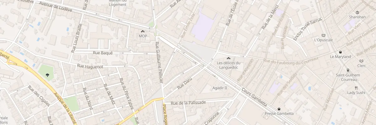 Plan du 49 Crs Gambetta à Montpellier
