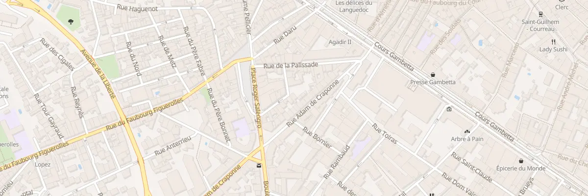Plan du 51 Rue du Jardin Martel à Montpellier