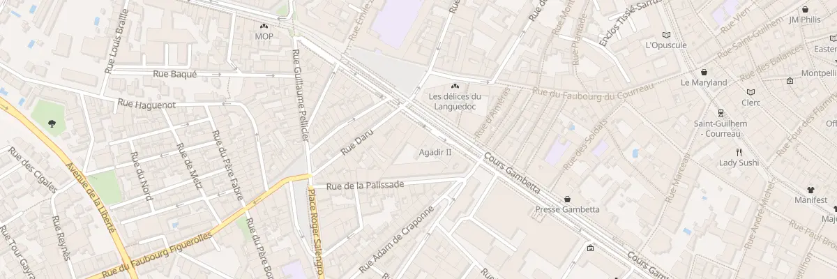 Plan du 37 Crs Gambetta à Montpellier