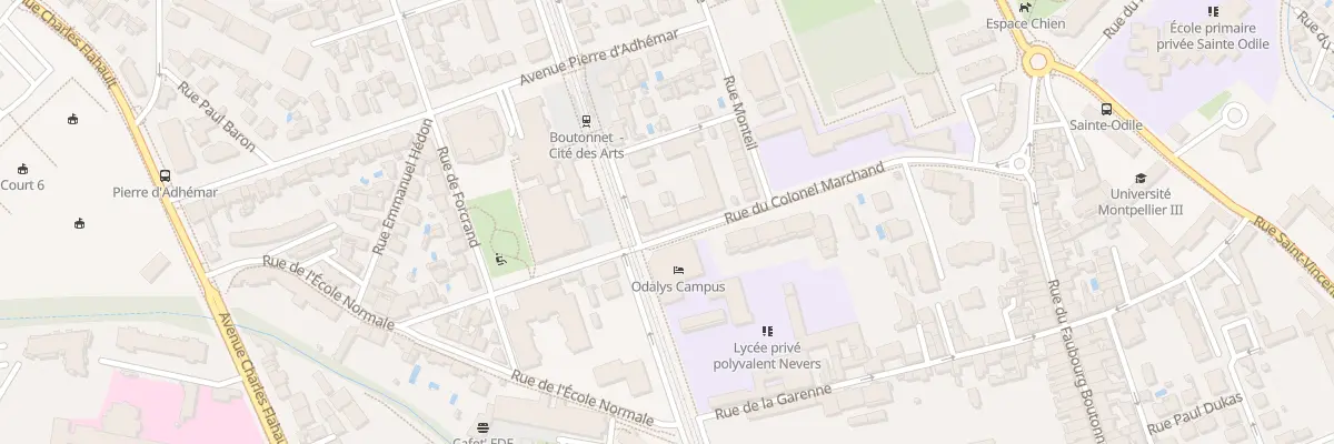 Plan du 8 Av du Professeur Grasset à Montpellier