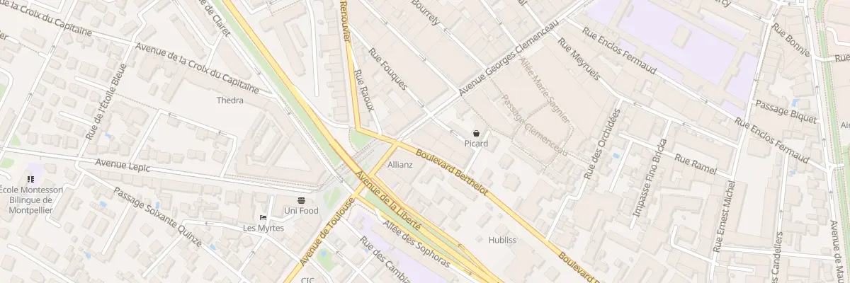 Plan du 55 Av Georges Clémenceau à Montpellier