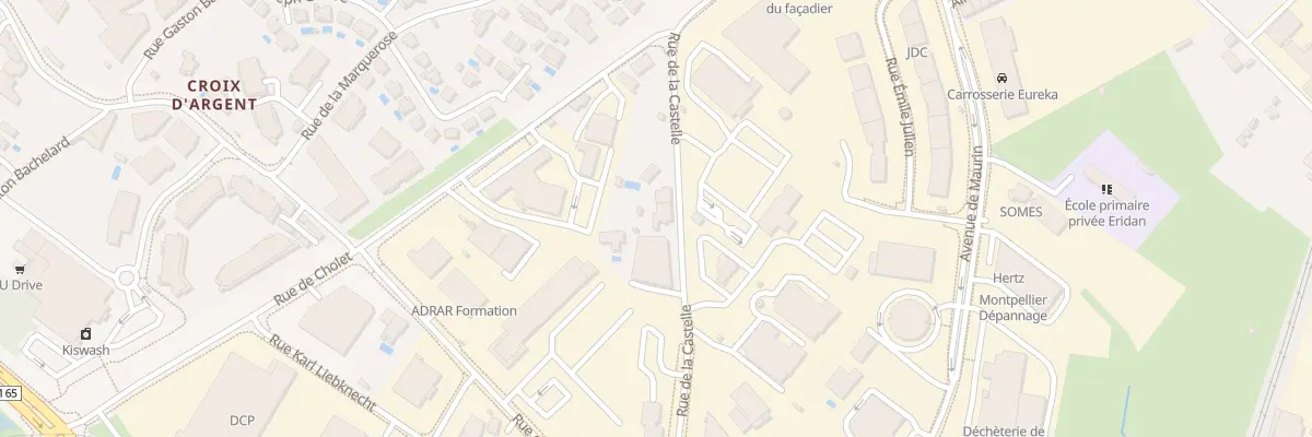 Plan du 394 Rue de la Castelle à Montpellier