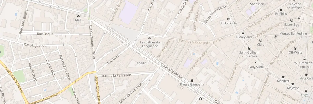 Plan du 9 Rue Général Chanzy à Montpellier