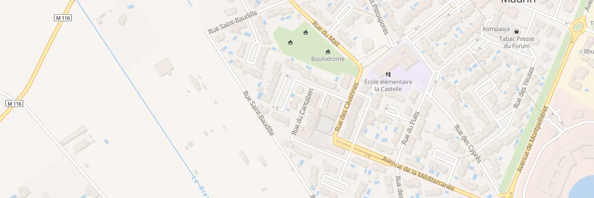 Plan du 76 Rue de Cantaben à Lattes