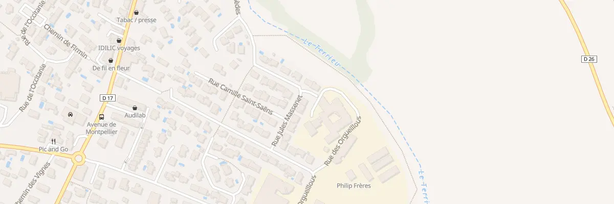Plan du 1 Rue Maurice Ravel à Saint-Mathieu-de-Tréviers