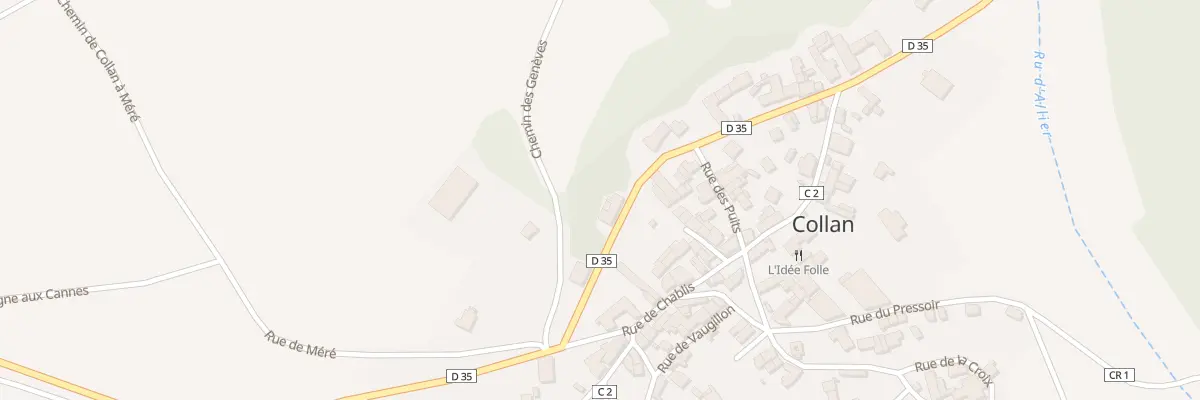Plan du 1 Rte de Tonnerre à Collan