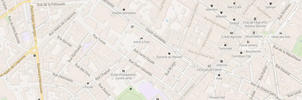 Plan du 21B Crs Gambetta à Montpellier