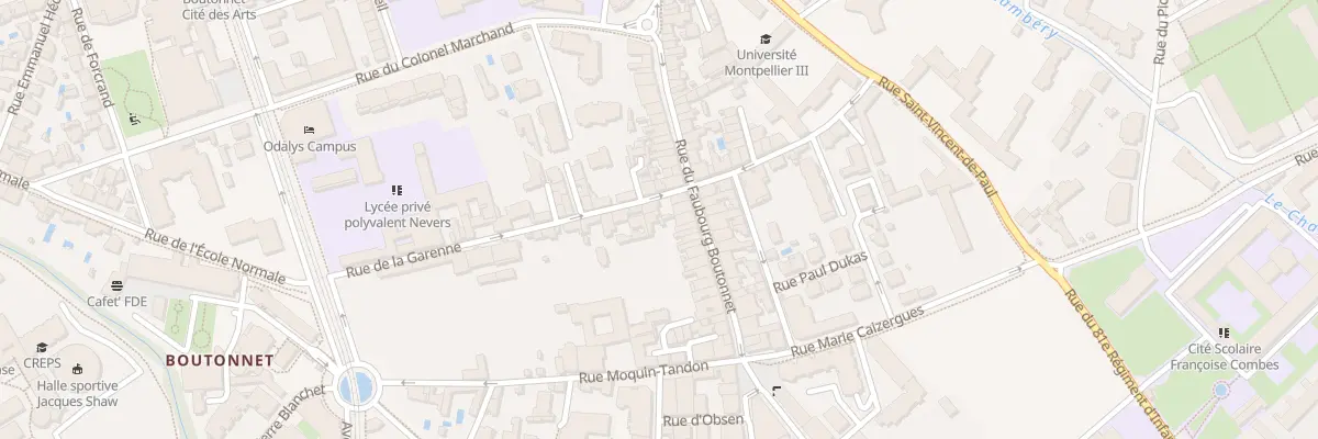 Plan du 81 Rue du Faubourg Boutonnet à Montpellier