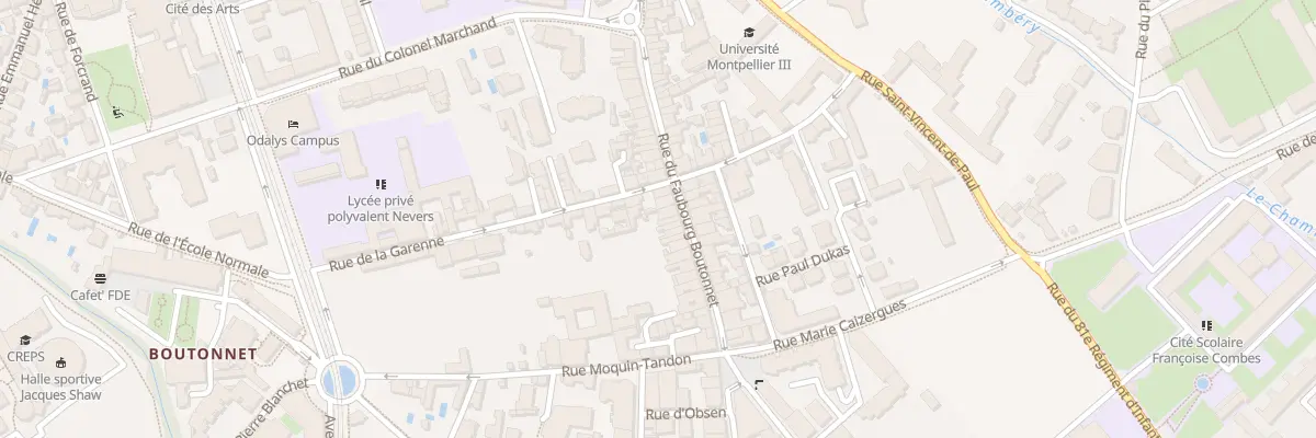 Plan du 79 Rue du Faubourg Boutonnet à Montpellier