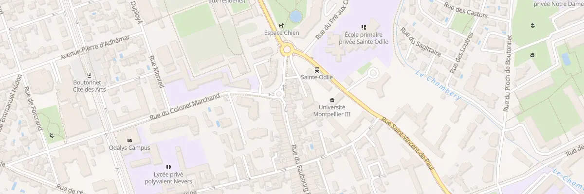 Plan du 110 Rue du Faubourg Boutonnet à Montpellier