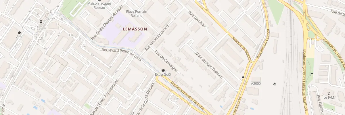 Plan du 74 Rue Vincent Euvrard à Montpellier