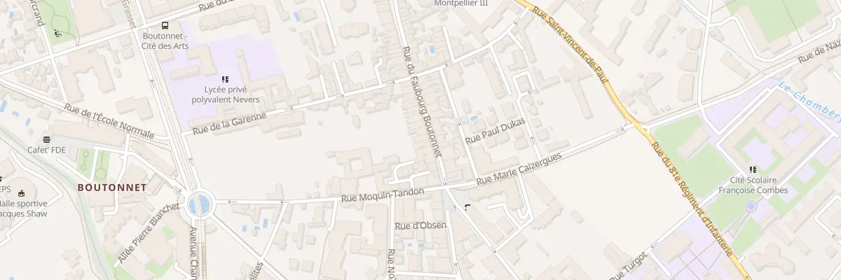 Plan du 65 Rue du Faubourg Boutonnet à Montpellier