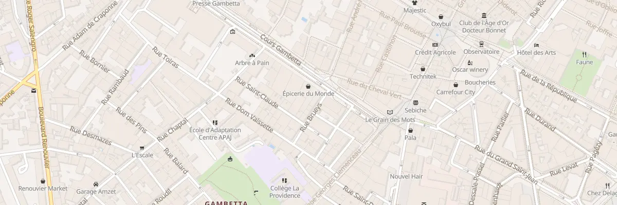 Plan du 13 Crs Gambetta à Montpellier