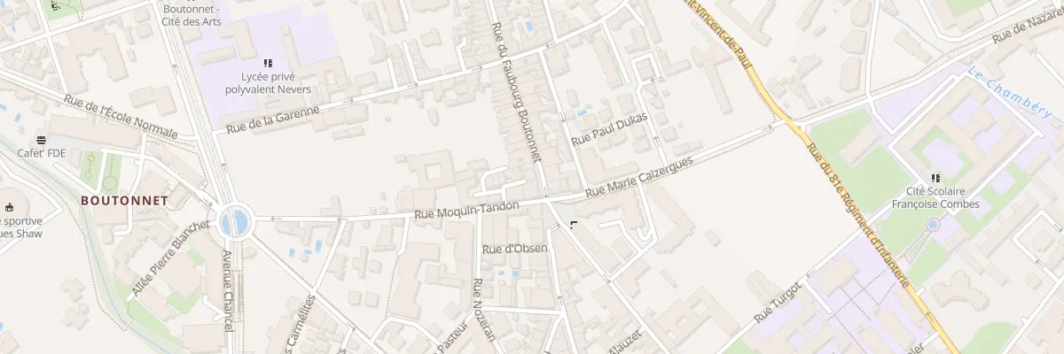 Plan du 57 Rue du Faubourg Boutonnet à Montpellier