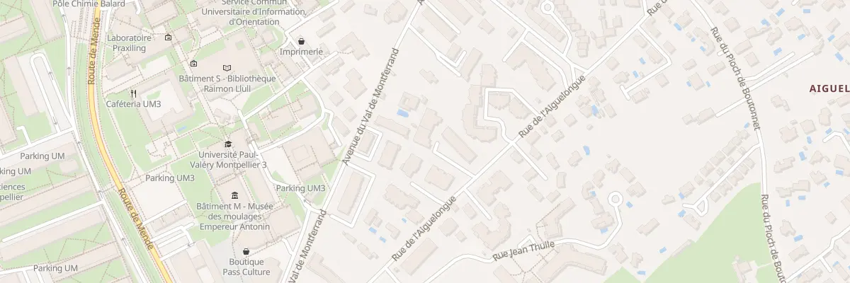 Plan du 411 Rue de l’Aiguelongue à Montpellier