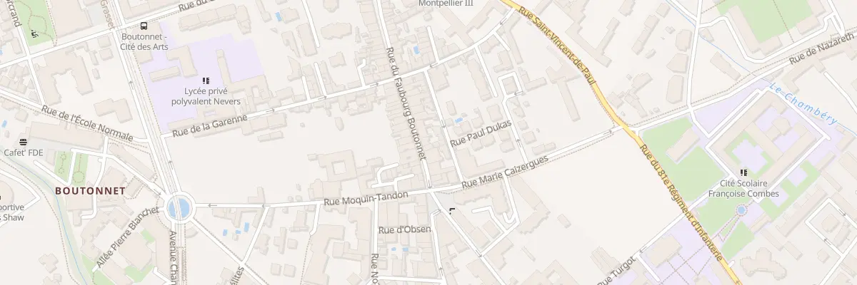Plan du 64 Rue du Faubourg Boutonnet à Montpellier