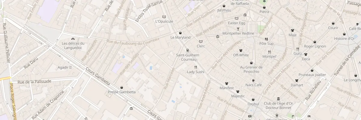 Plan du 3 Rue Marceau à Montpellier