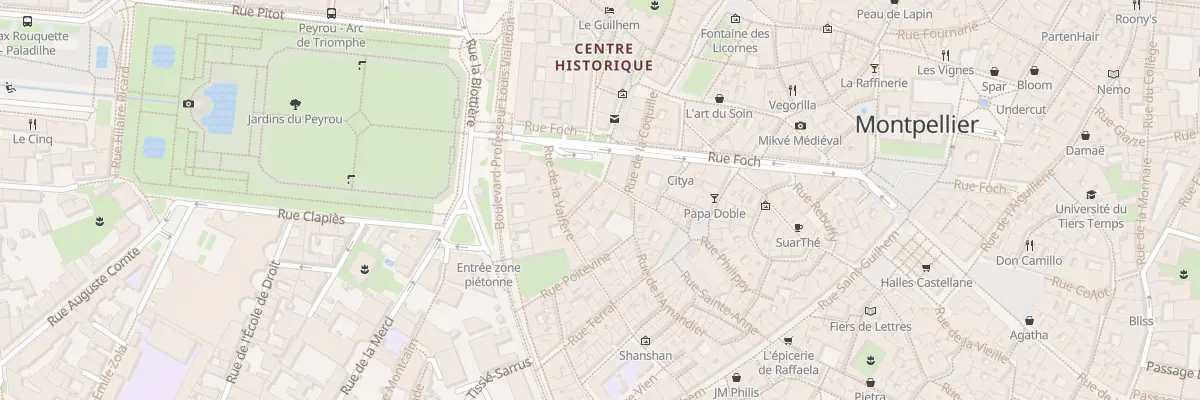Plan du 6 Rue Eugène Lisbonne à Montpellier