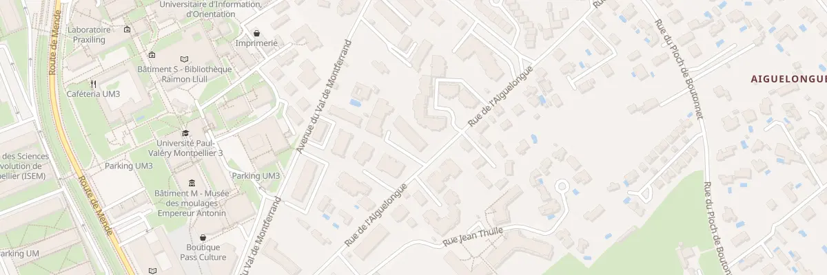 Plan du 425 Rue de l’Aiguelongue à Montpellier