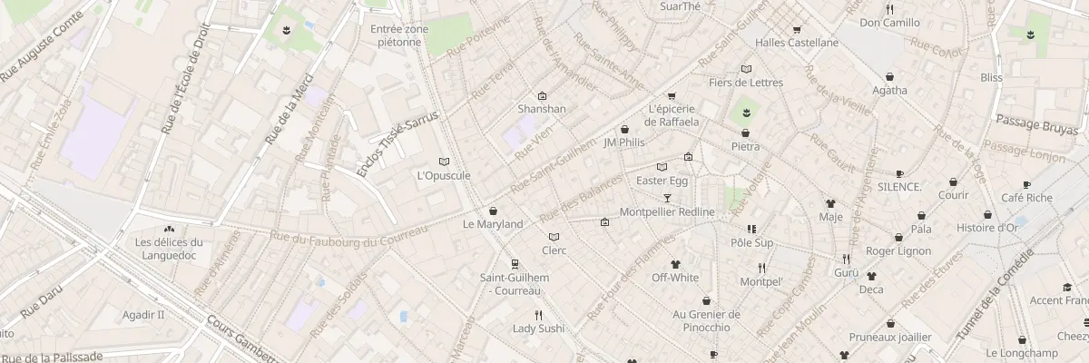 Plan du 2 Rue Roucher à Montpellier