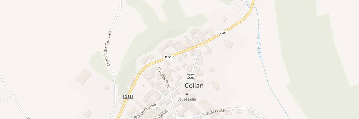 Plan du 4 Rte de Tonnerre à Collan