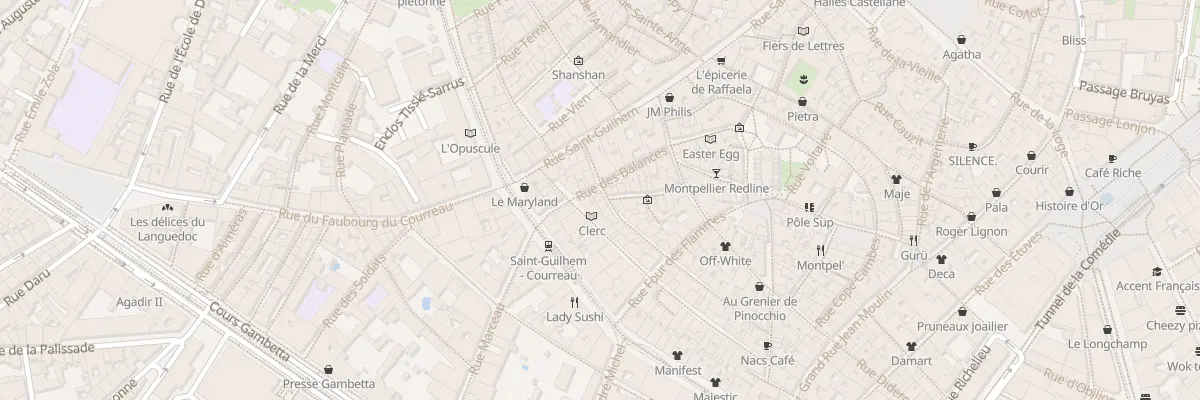 Plan du 10 Rue Roucher à Montpellier