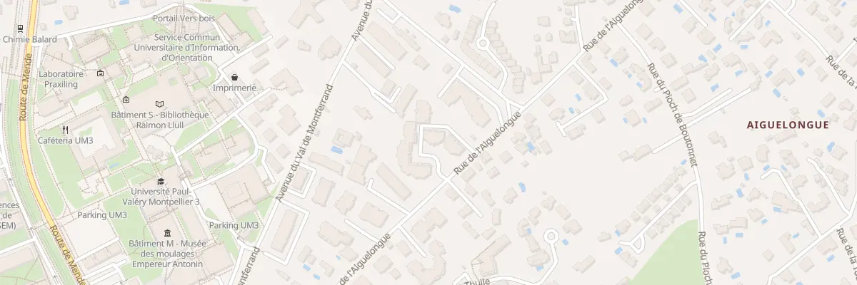 Plan du 531 Rue de l’Aiguelongue à Montpellier