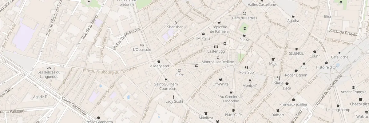 Plan du 3 Rue Roucher à Montpellier