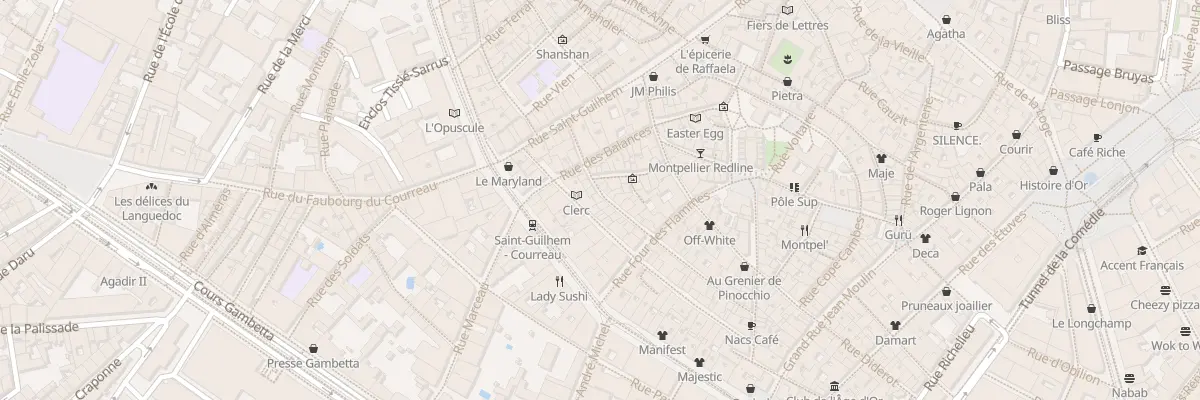 Plan du 16 Rue Roucher à Montpellier