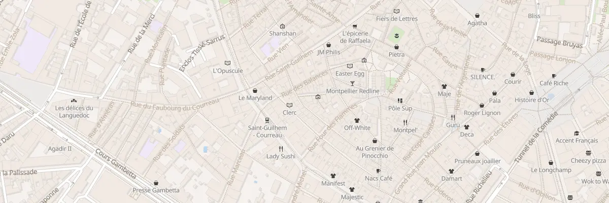 Plan du 9 Rue Roucher à Montpellier