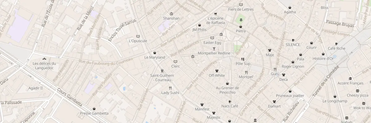 Plan du 11 Rue Roucher à Montpellier