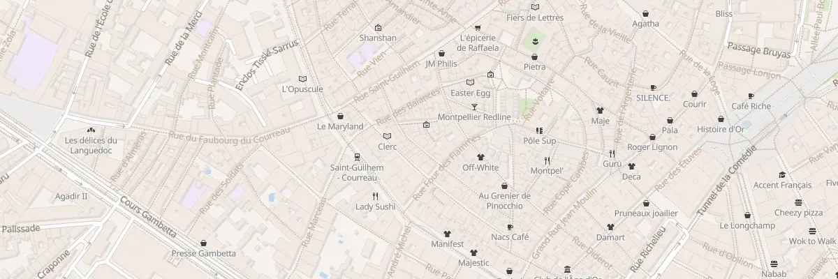 Plan du 15 Rue Roucher à Montpellier