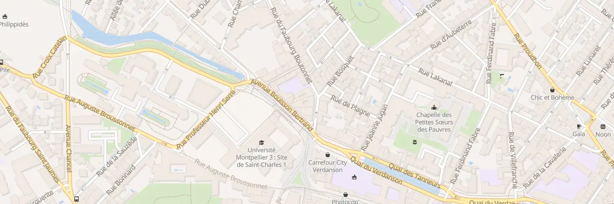 Plan du 7 Rue du Faubourg Boutonnet à Montpellier