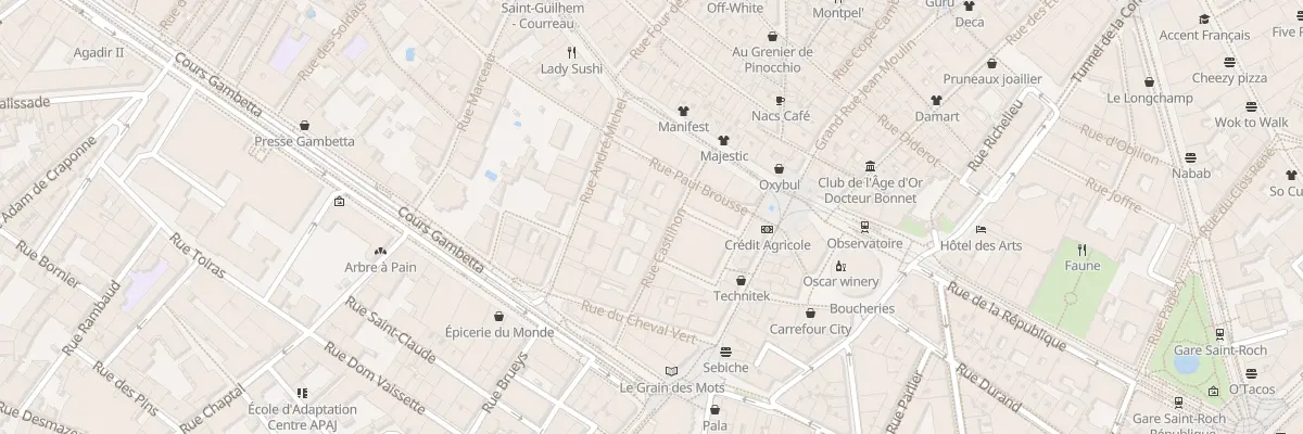 Plan du 6 Rue Castilhon à Montpellier