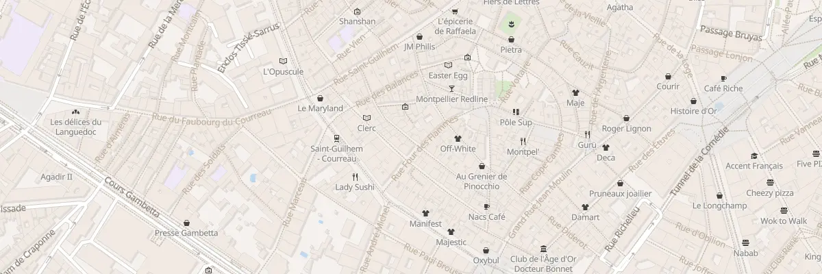 Plan du 21 Rue Roucher à Montpellier