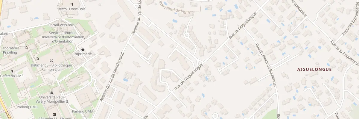 Plan du 585 Rue de l’Aiguelongue à Montpellier