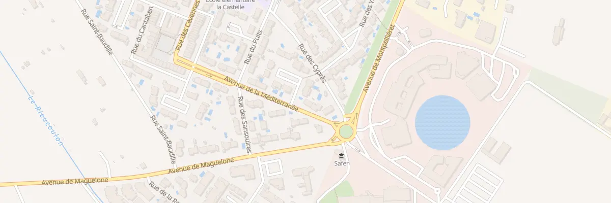 Plan du 136 Av de la Mediterranee à Lattes