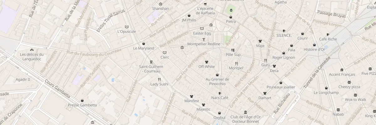 Plan du 27 Rue Roucher à Montpellier