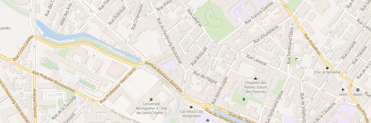 Plan du 16 Rue du Faubourg Boutonnet à Montpellier