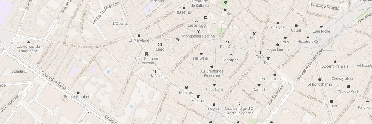 Plan du 34 Rue Roucher à Montpellier