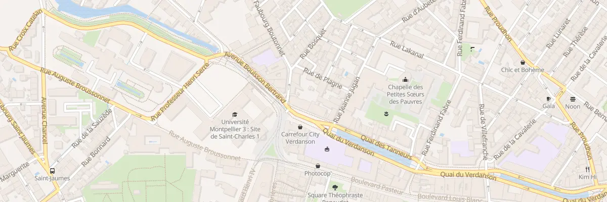 Plan du 2 Rue du Faubourg Boutonnet à Montpellier