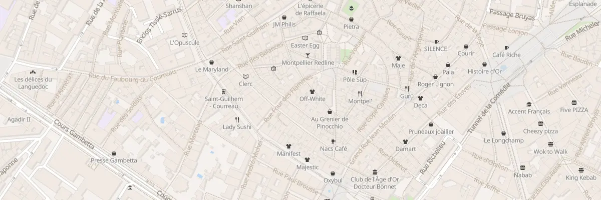 Plan du 33 Rue Roucher à Montpellier