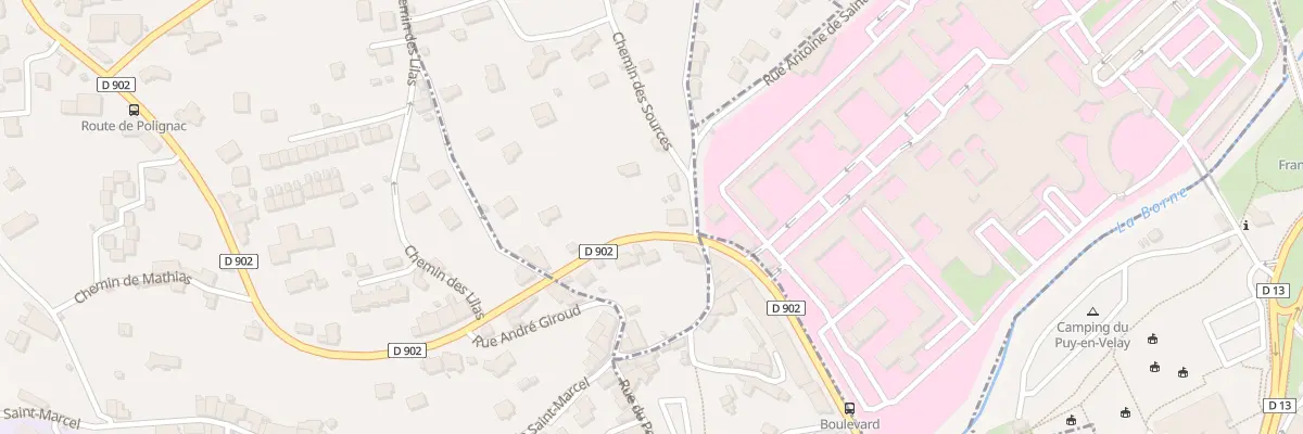 Plan du 2 Av de Mondon à Polignac