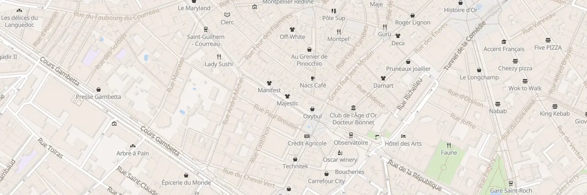 Plan du 39 Bd du Jeu de Paume à Montpellier