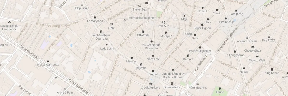 Plan du 44 Rue Roucher à Montpellier