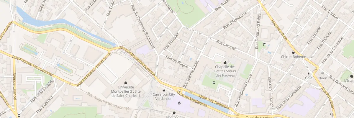 Plan du 1 Rue Saint Alexis à Montpellier