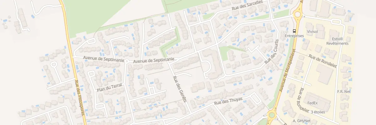 Plan du 77 Av de Septimanie à Lattes