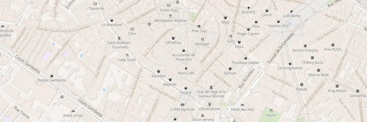 Plan du 47 Rue Roucher à Montpellier