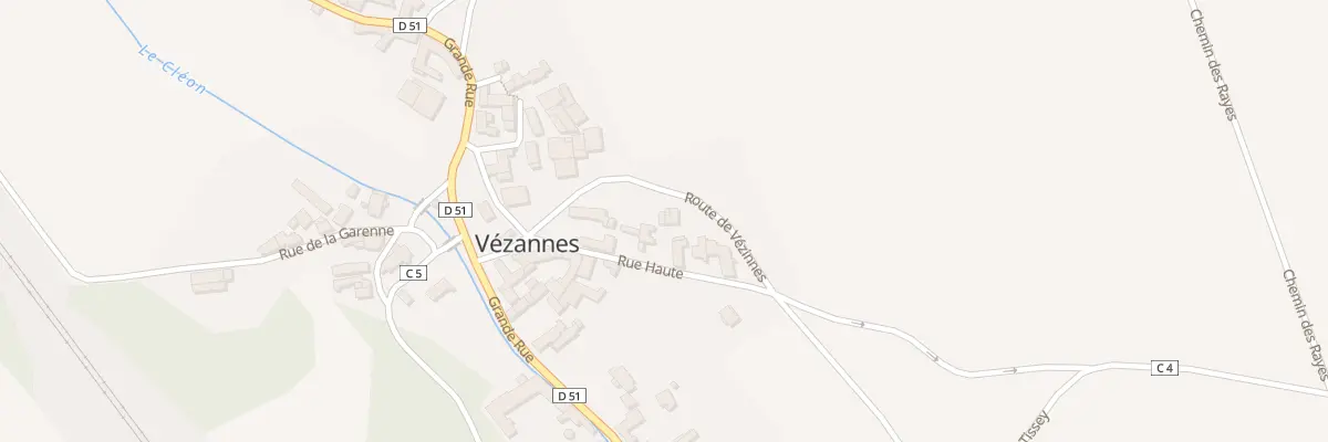 Plan du 7X Rte de Vézinnes à Vézannes